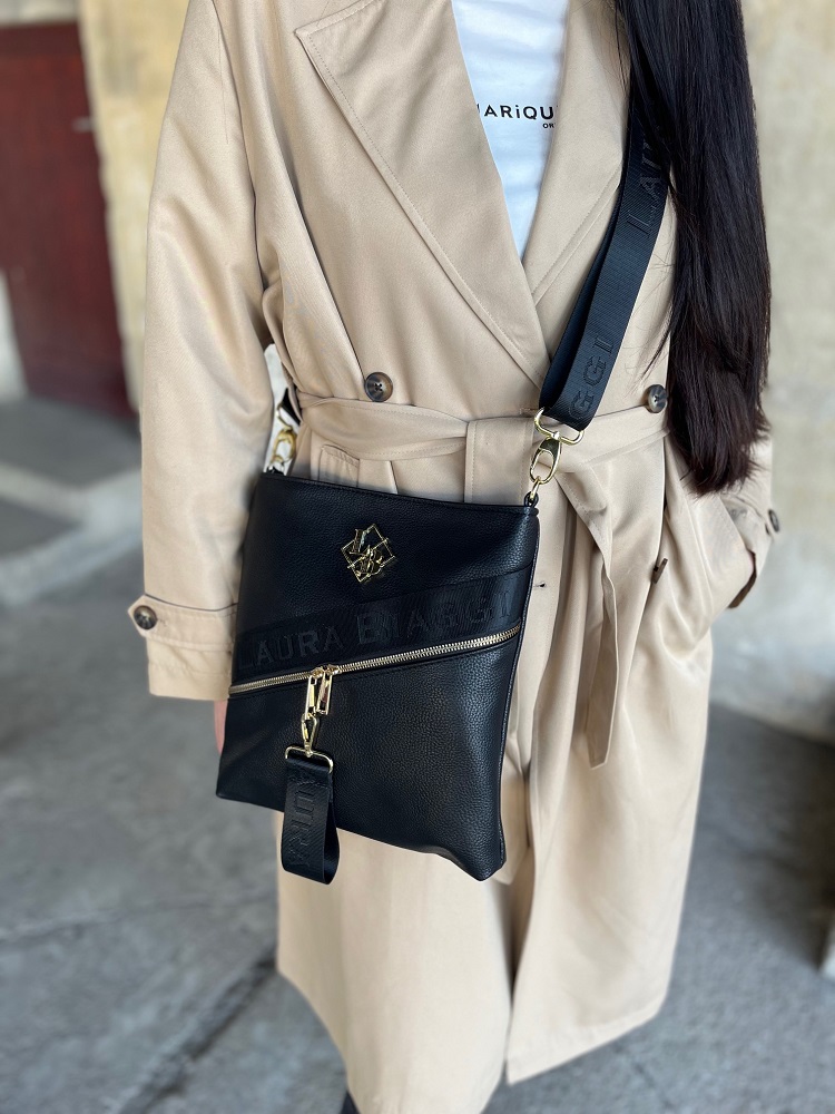 Čierna crossbody Laura Biaggi - veľká a štýlová