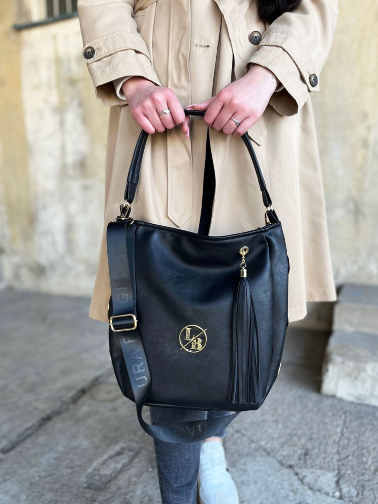 Čierna kabelka na rameno Laura Biaggi DX-KB180-black