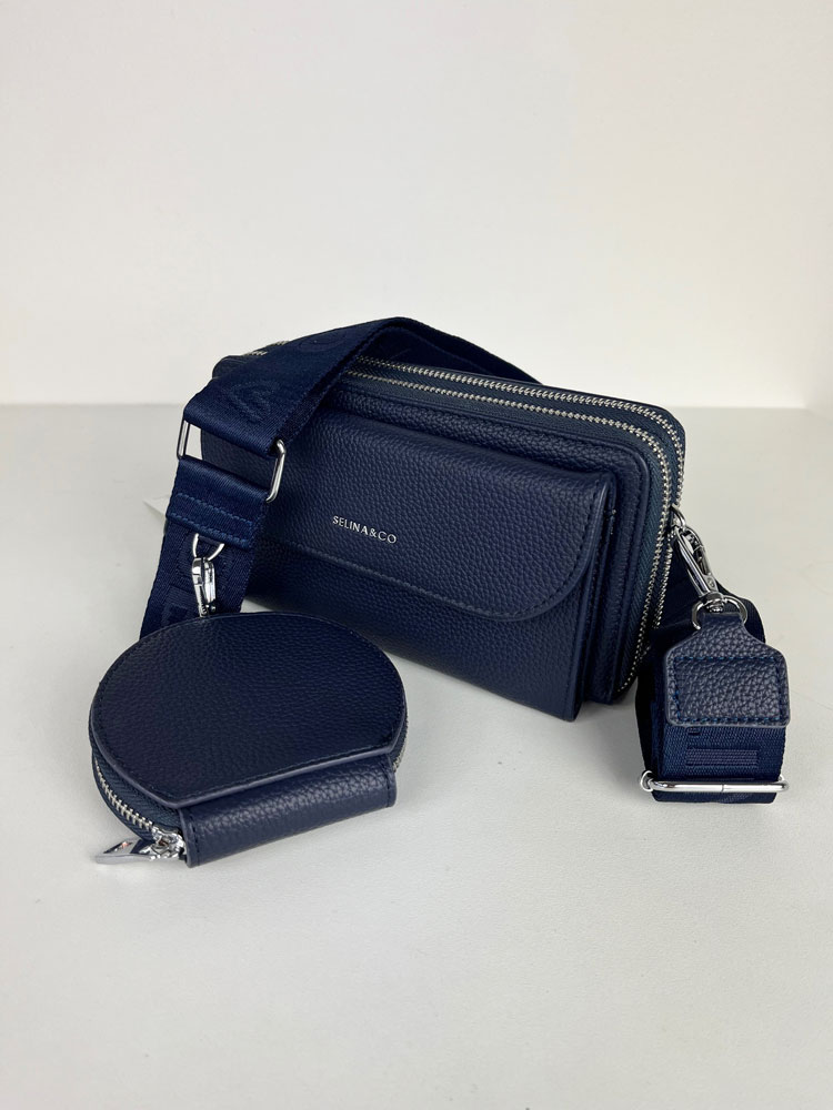Modrá crossbody/peňaženka F-Y-90-4-navy