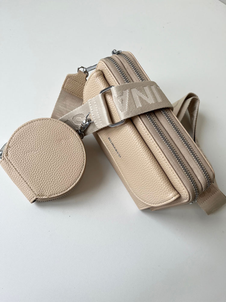 Hnedá crossbody/peňaženka F-Y-90-4-taupe