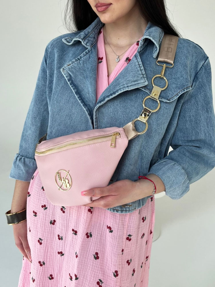 Ružová crossbody kapsička Laura Biaggi DX-KB82-pink