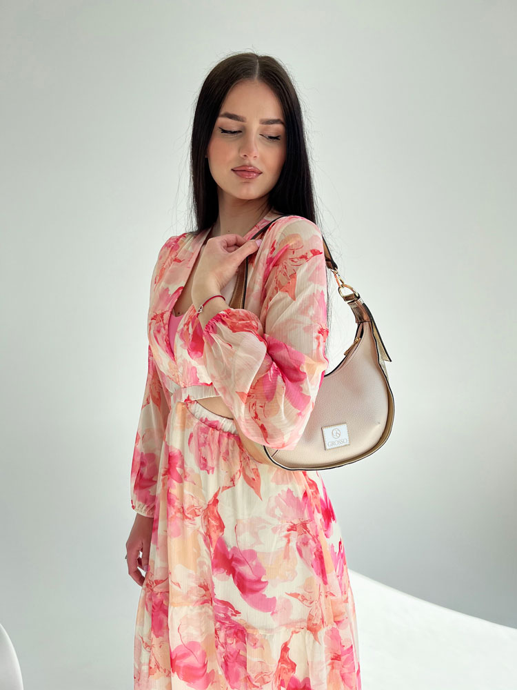 Béžová kabelka na rameno GS-3790-beige