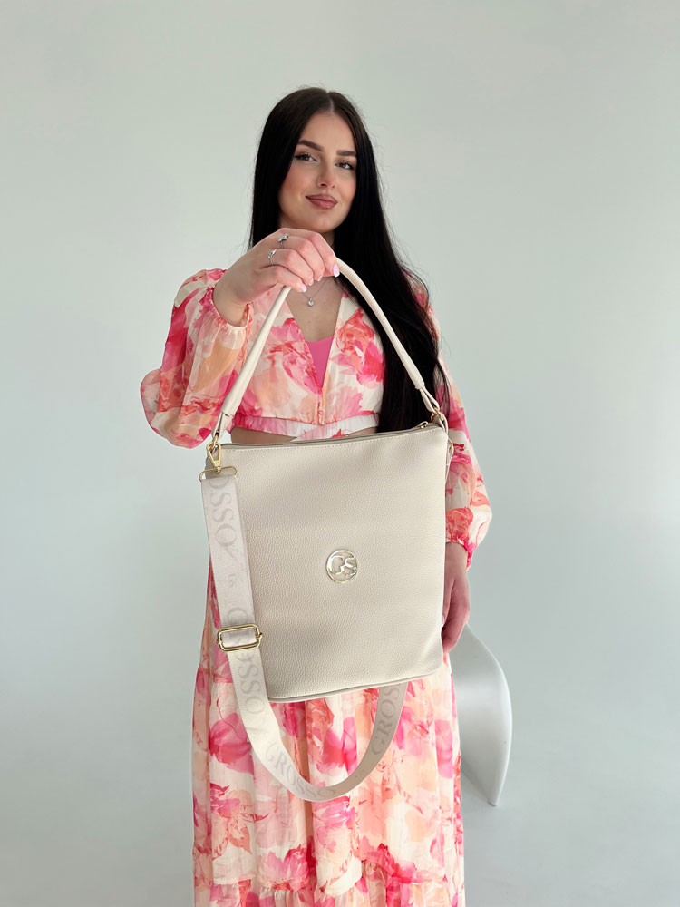 Kabelka na rameno/crossbody GROSSO GS-JPS022-cream