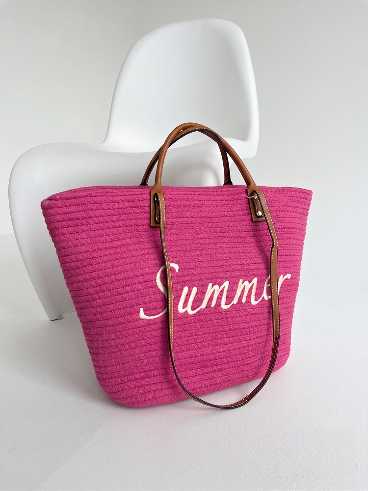 Výrazná letná shopper taška „Summer“ – fuksiová