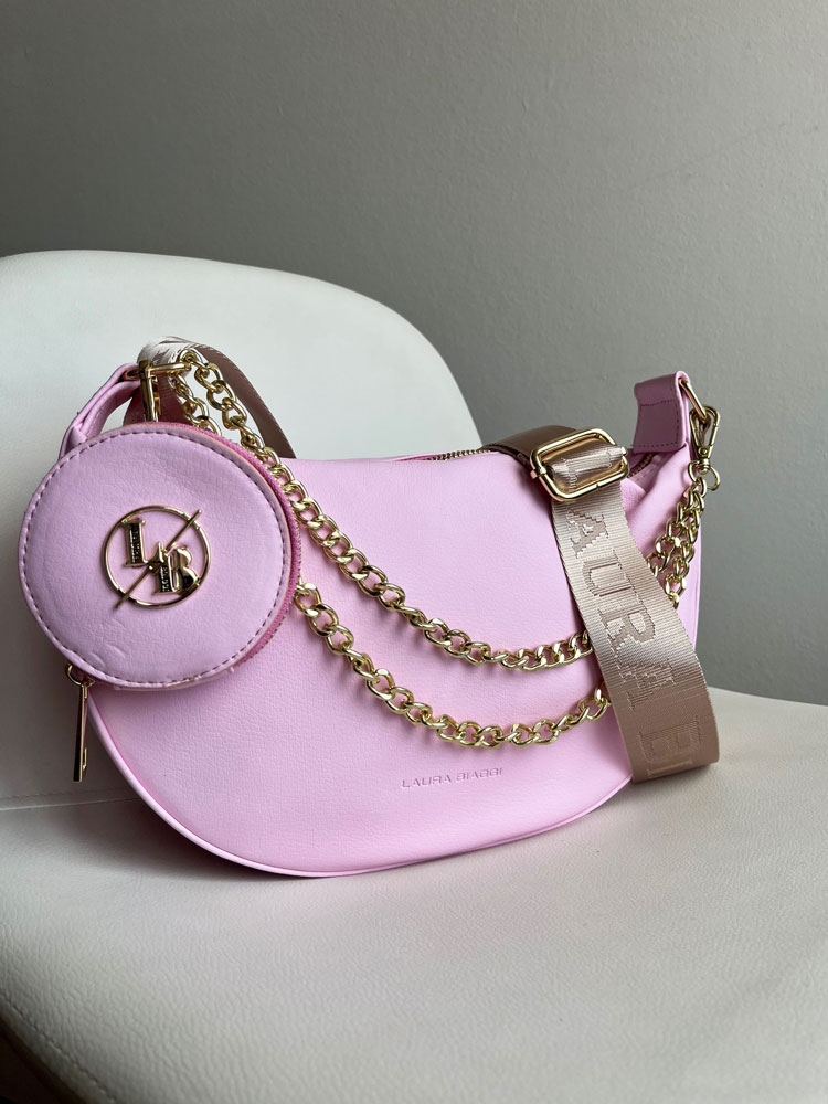 Ružová crossbody kabelka Laura Biaggi DX-JS305-pink