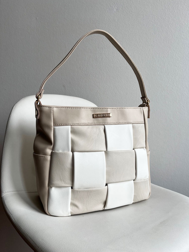 Béžová kabelka na rameno GROSSO GS-3787-beige