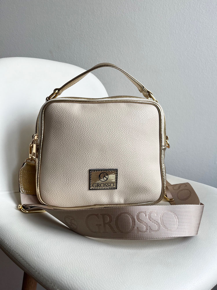 Kabelka do ruky/crossbody GROSSO GS-JCS0013-beige/gold