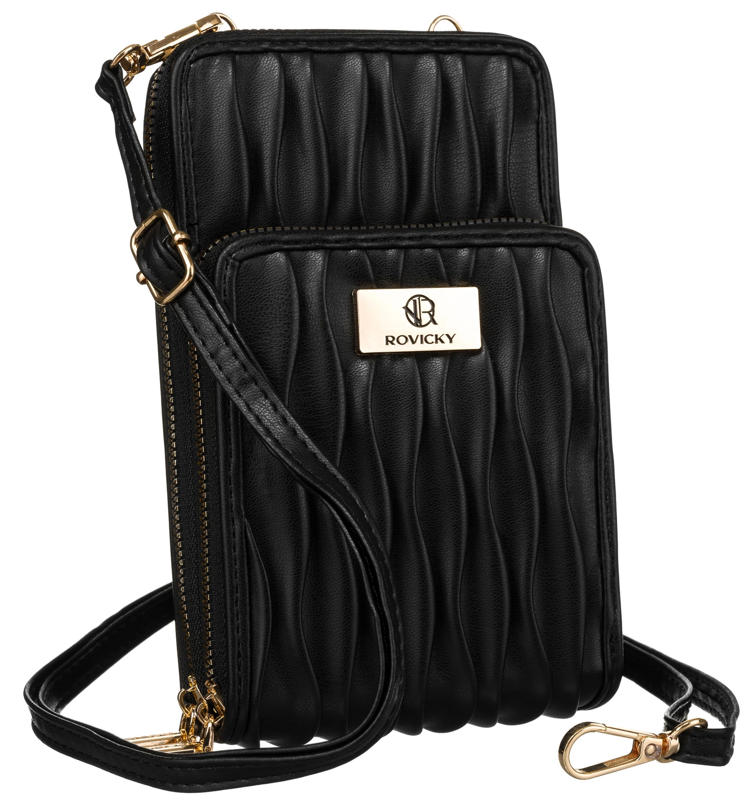 Čierna crossbody/peňaženka PET-01-6151-black