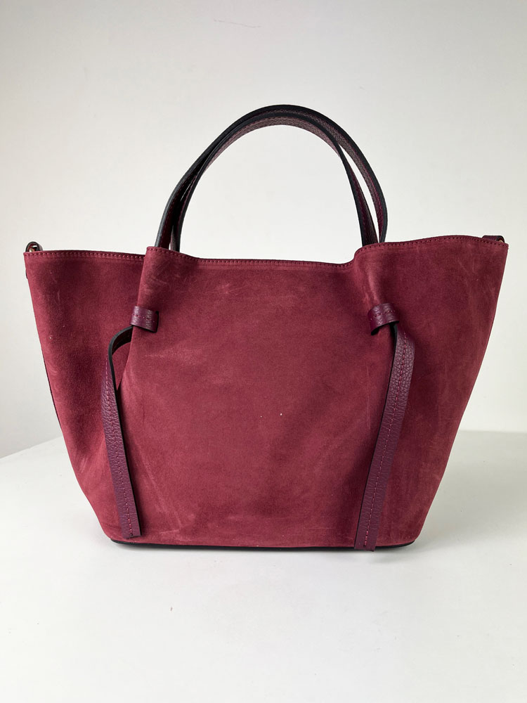 Bordová kožená kabelka do ruky 2v1 Laura Biaggi DX-TS-116-01-bordo