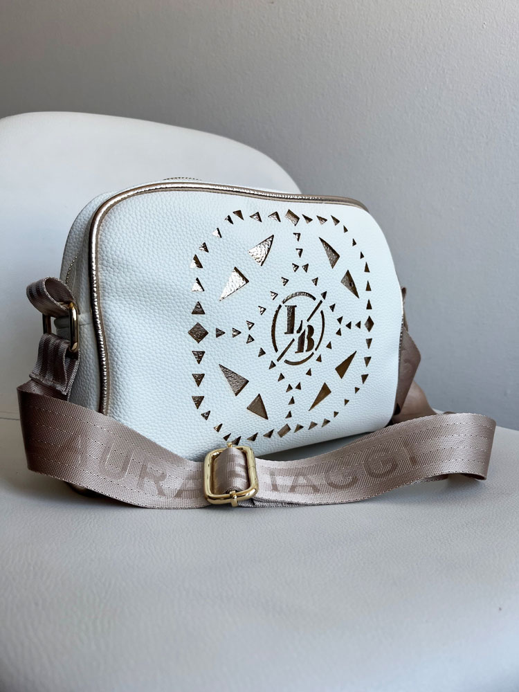 Biela crossbody kabelka Laura Biaggi DX-KB264-white