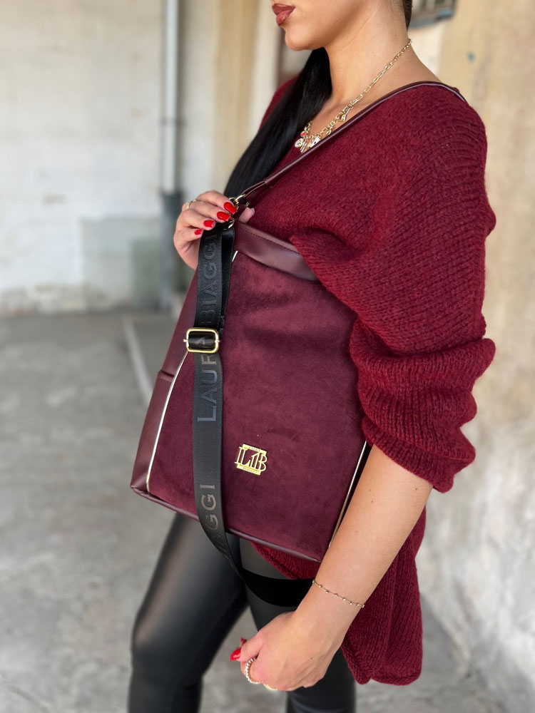 Bordová kabelka na rameno Laura Biaggi DX-KB217-bordo