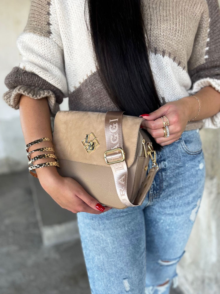 Hnedá crossbody kabelka Laura Biaggi DX-JS170-l.brown2