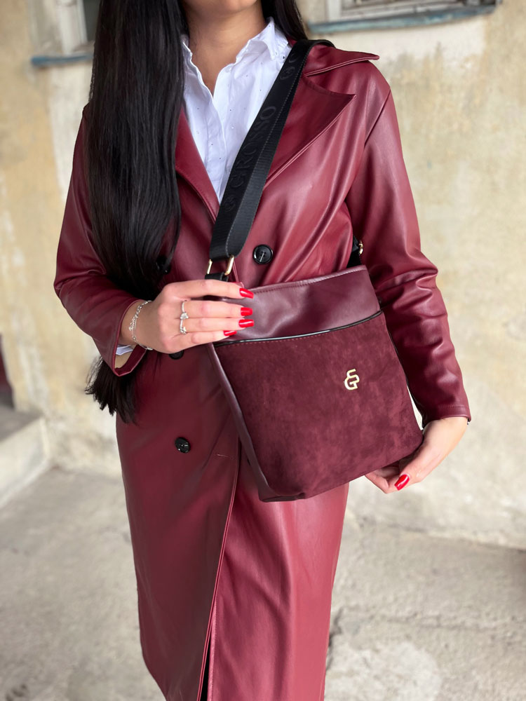 Bordová crossbody kabelka GROSSO GS-103-bordoGS