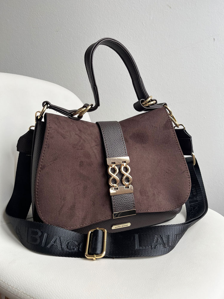 Hnedá kabelka na rameno/crossbody Laura Biaggi DX-F299-choco