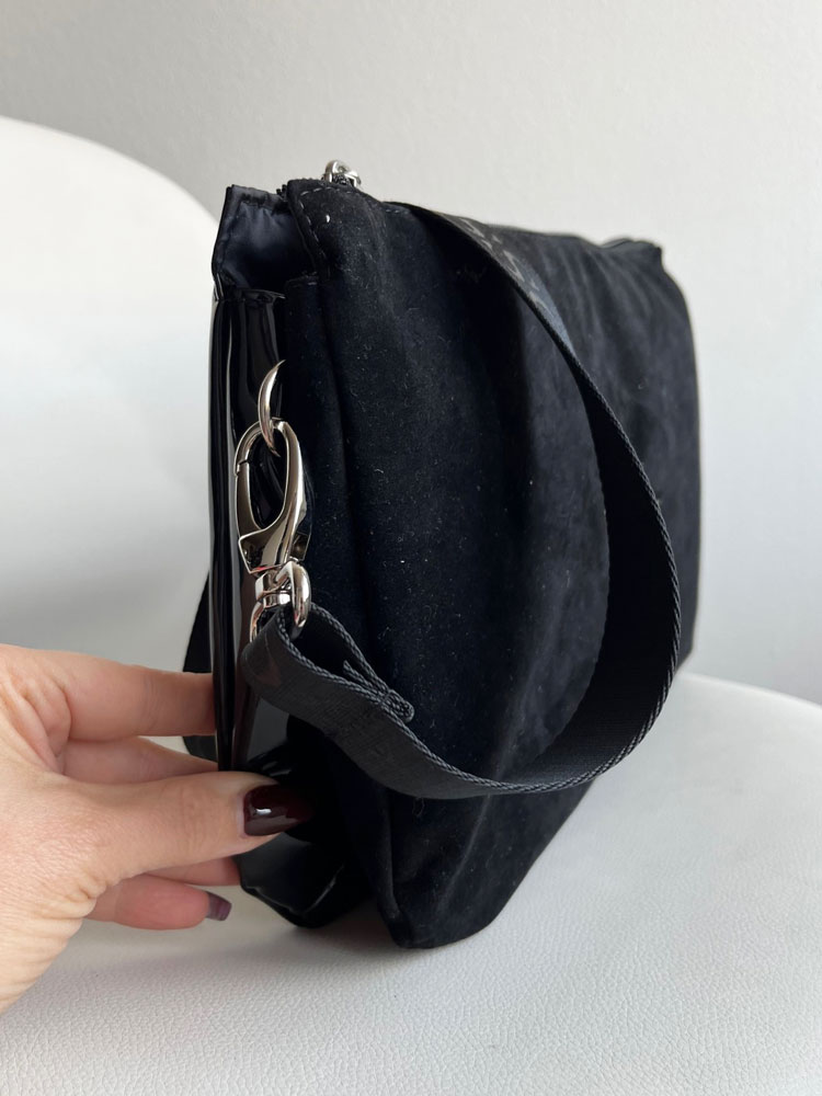 Dvojpriehradková crossbody kabelka GROSSO GS-3030-black