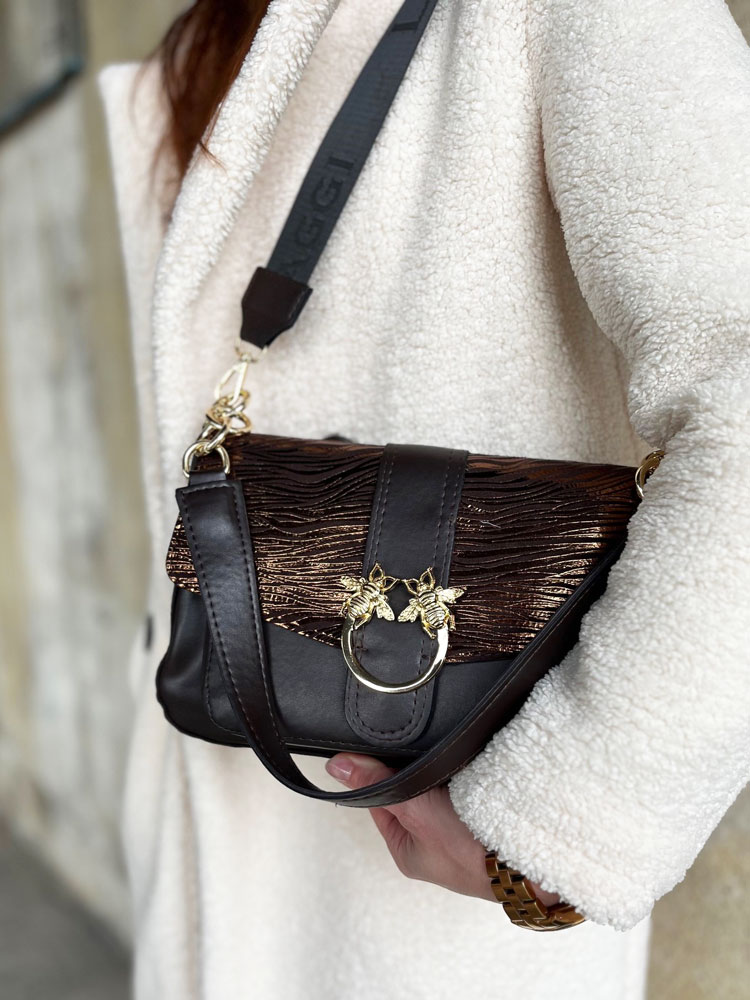 Kabelka na rameno/crossbody Laura Biaggi DX-F267-choco