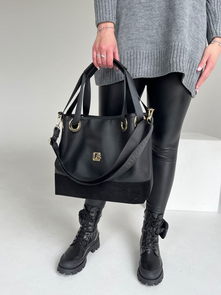 Čierna kabelka na rameno Laura Biaggi DX-M276-black