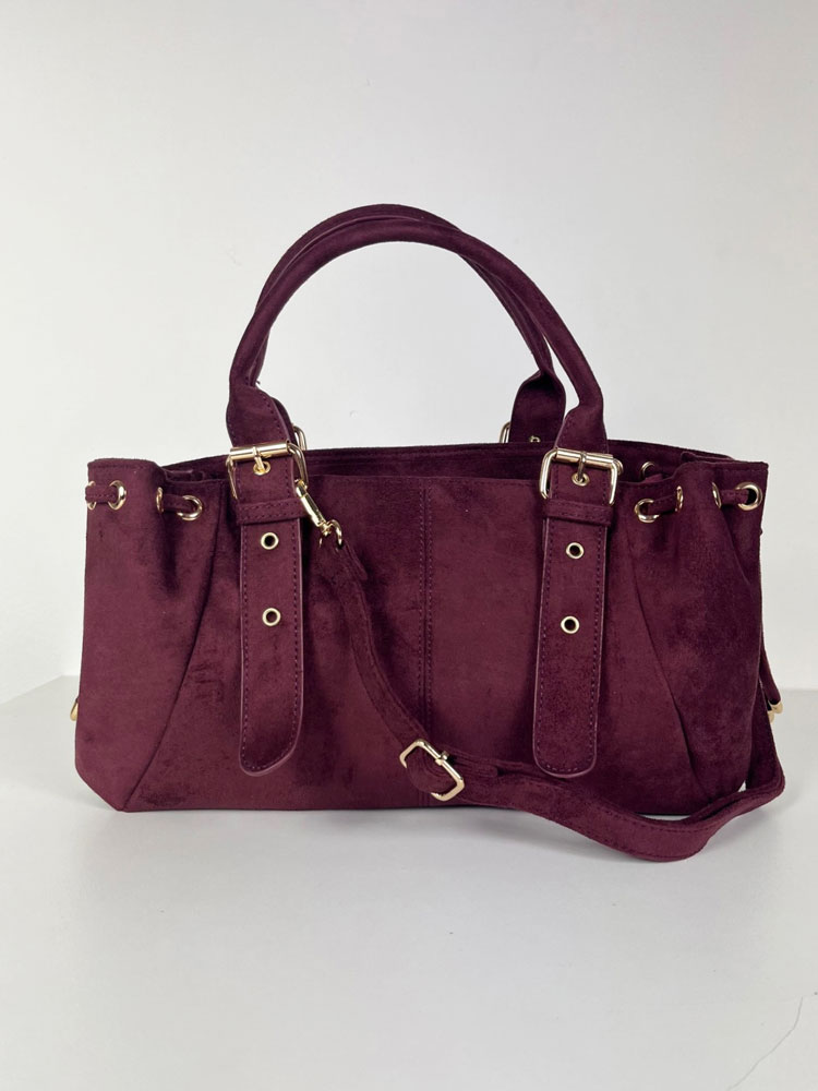 Bordová kabelka do ruky KJ-62080-A-bordo