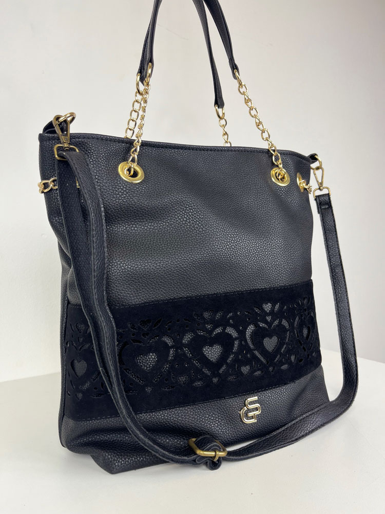 Čierna kabelka na rameno GROSSO GS-4015-black