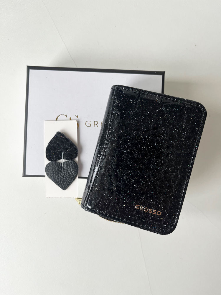 Mini dámska kožená peňaženka GROSSO GS-5157-CR-black