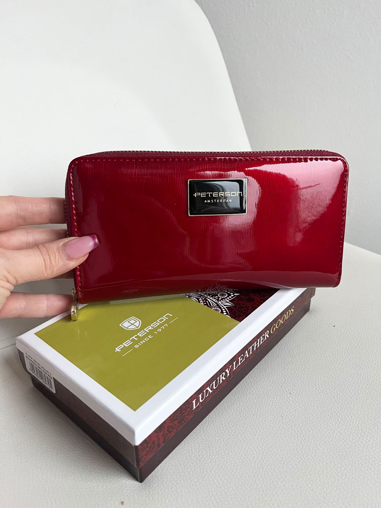 Dámska kožená peňaženka Peterson PH25-1-SH-red