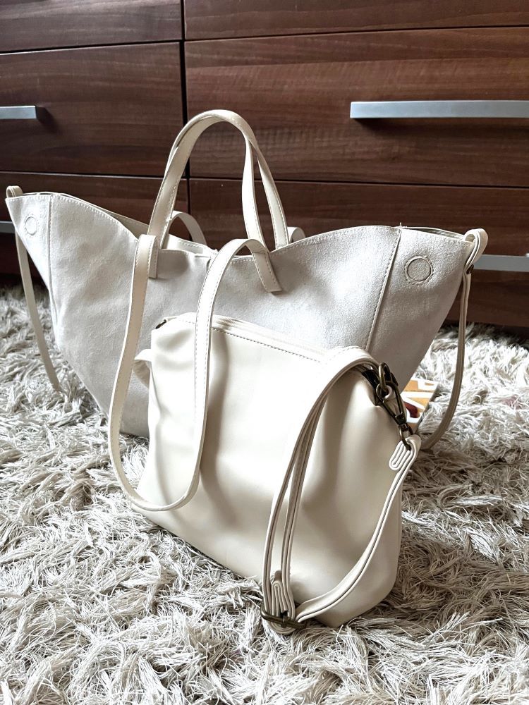 Béžová kabelka na rameno 8509A-beige