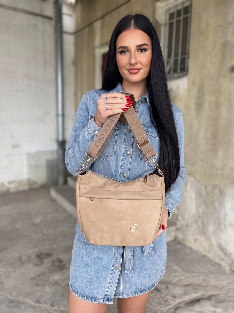 Hnedá crossbody kabelka GROSSO veľká a praktická