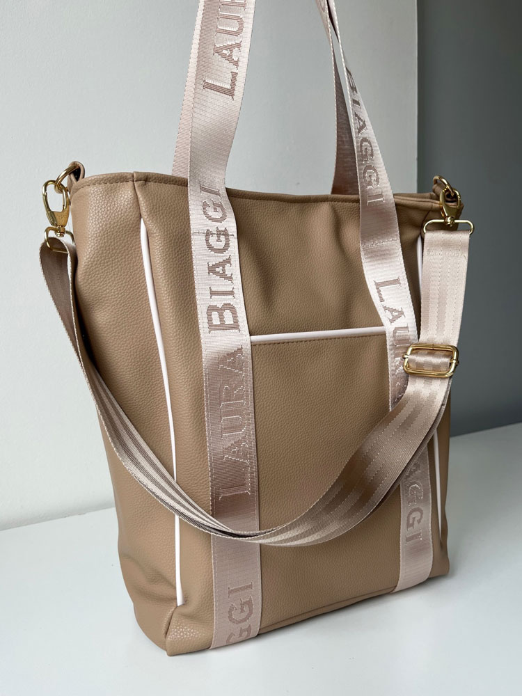 Svetlohnedá kabelka na rameno Laura Biaggi DX-KB-43-light brown