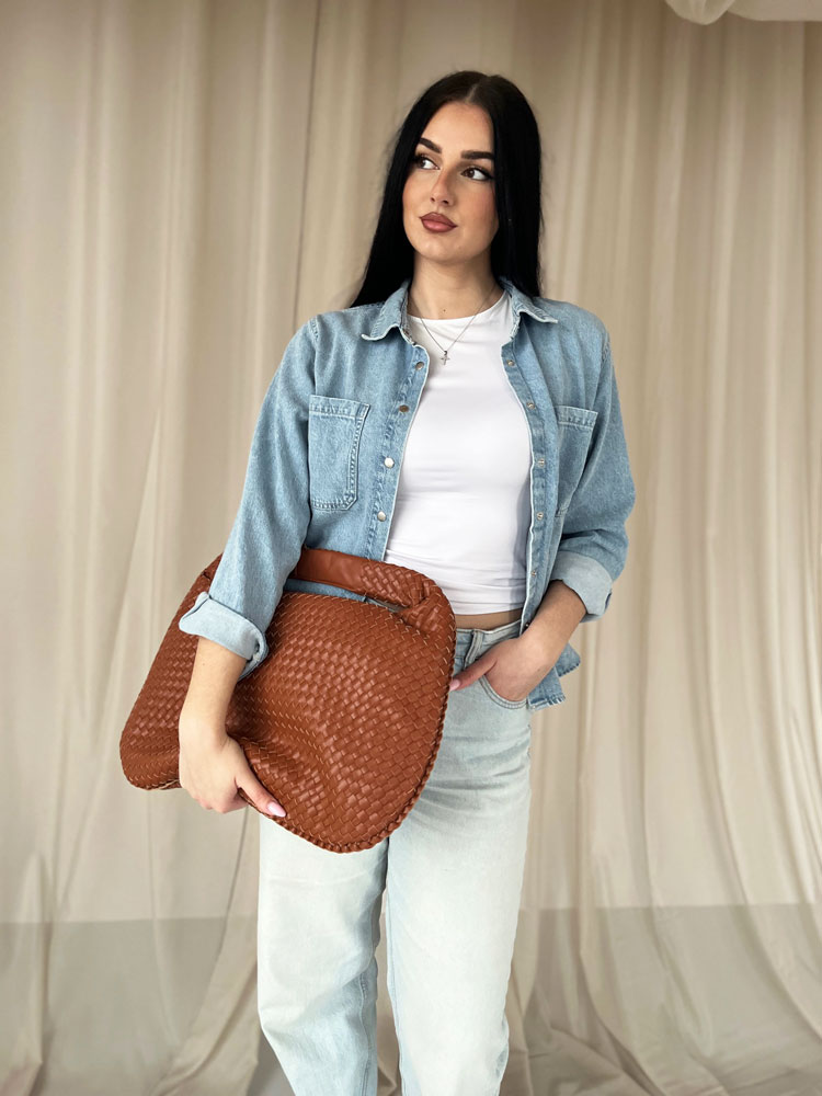 Hnedá kabelka na rameno AV8408-brown