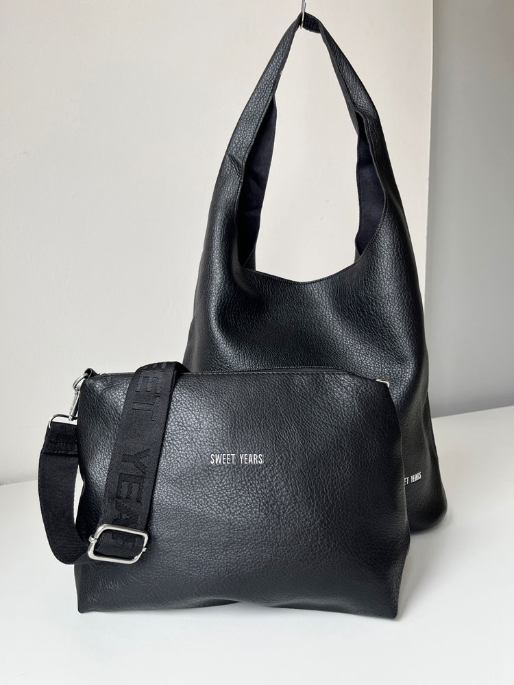 Čierna kabelka na rameno 2v1 WSY3001-black