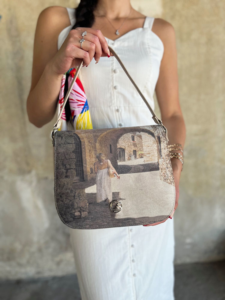 Béžová crossbody kabelka GROSSO GS-3906-beige