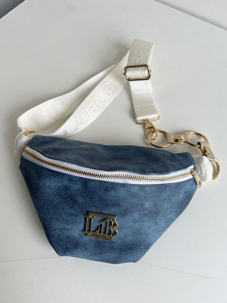 Jeansová crossbody kapsička Laura Biaggi DX-KB82-jeans blue