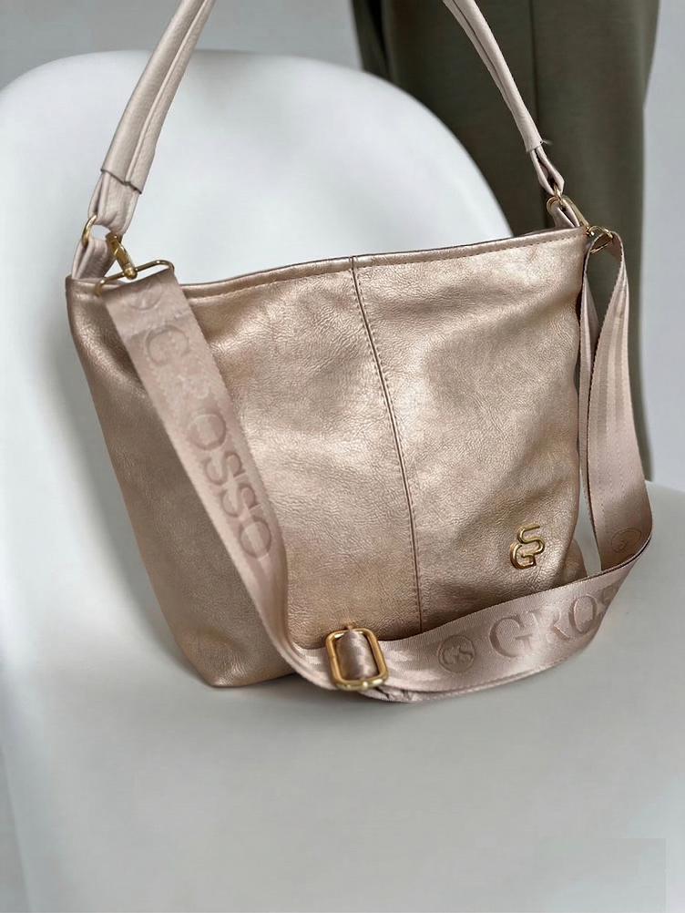 Kabelka na rameno GROSSO zlatoružová