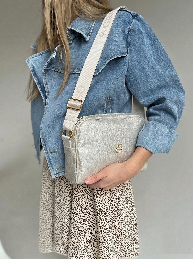 Crossbody kabelka GROSSO perleťová