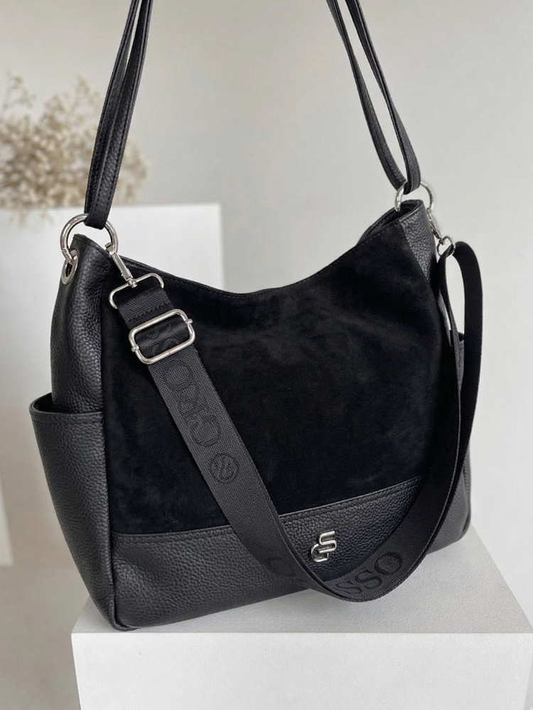 Dámska kabelka na rameno GROSSO čierna