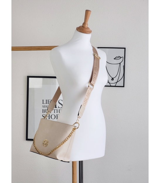 Crossbody kabelka s retiazkou GROSSO GS-152-cream