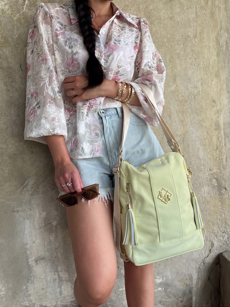 Dámska kabelka na rameno Laura Biaggi žltá