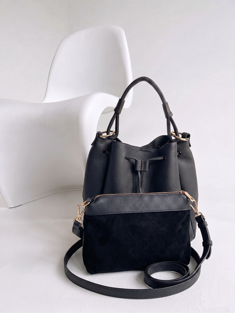 Dámsky vačok s crossbody kabelkou – elegantná 2v1 kabelka na každý deň čierna