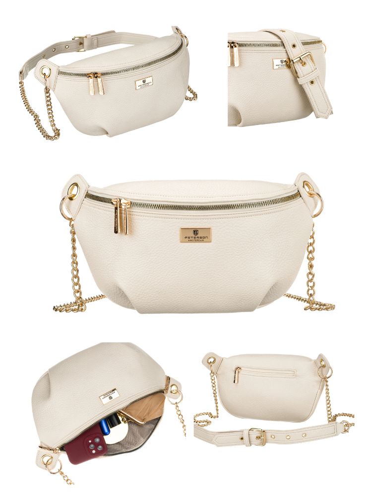 Elegantná dámska crossbody kabelka Peterson – krémová