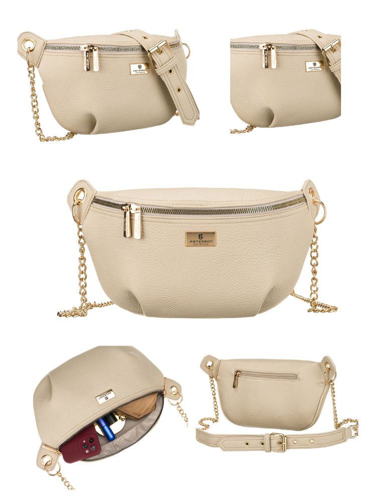 Elegantná dámska crossbody kabelka Peterson – béžová