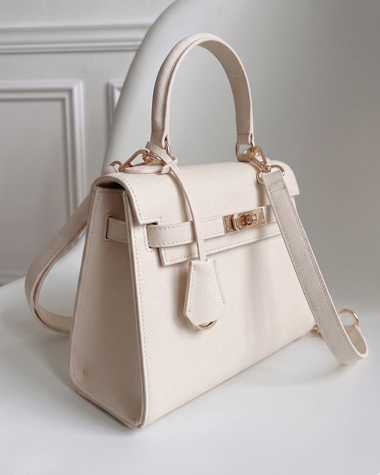 Elegantná crossbody a mini kabelka do ruky – krémová