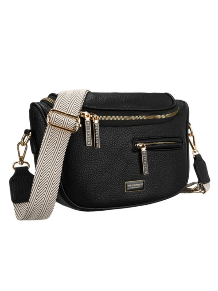 Čierna crossbody kabelka Peterson – praktická basic kabelka na každý deň