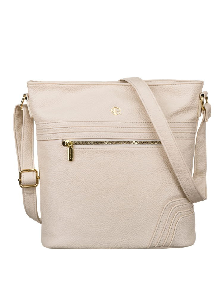 Béžová crossbody kabelka Peterson – praktická basic kabelka na každý deň