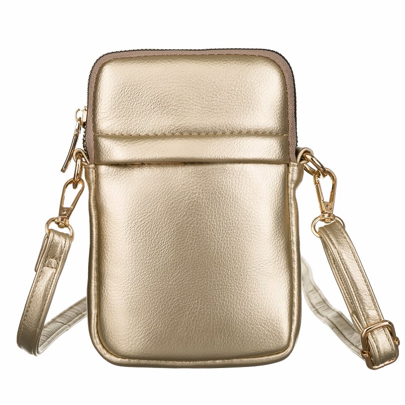 Zlatá mini crossbody- praktická na mobil