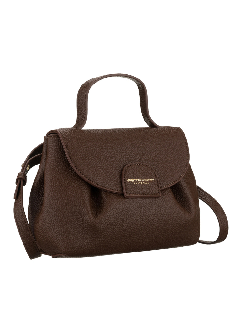 Čokoládová mini kabelka kabelka do ruky Peterson – praktická crossbody
