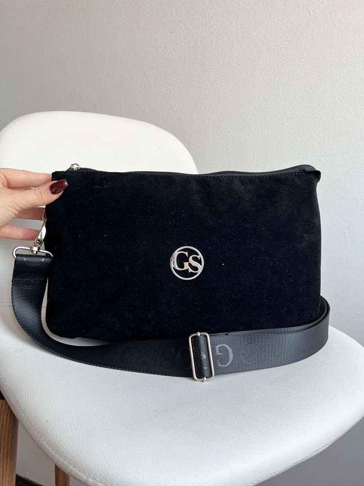 Dvojpriehradková crossbody kabelka GROSSO GS-3030-black