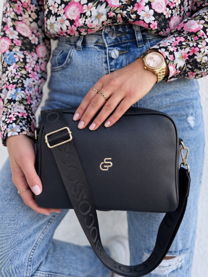 Čierna crossbody kabelka GROSSO