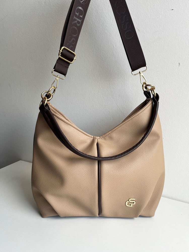 Hnedá kabelka na rameno Grosso - veľká crossbody A4