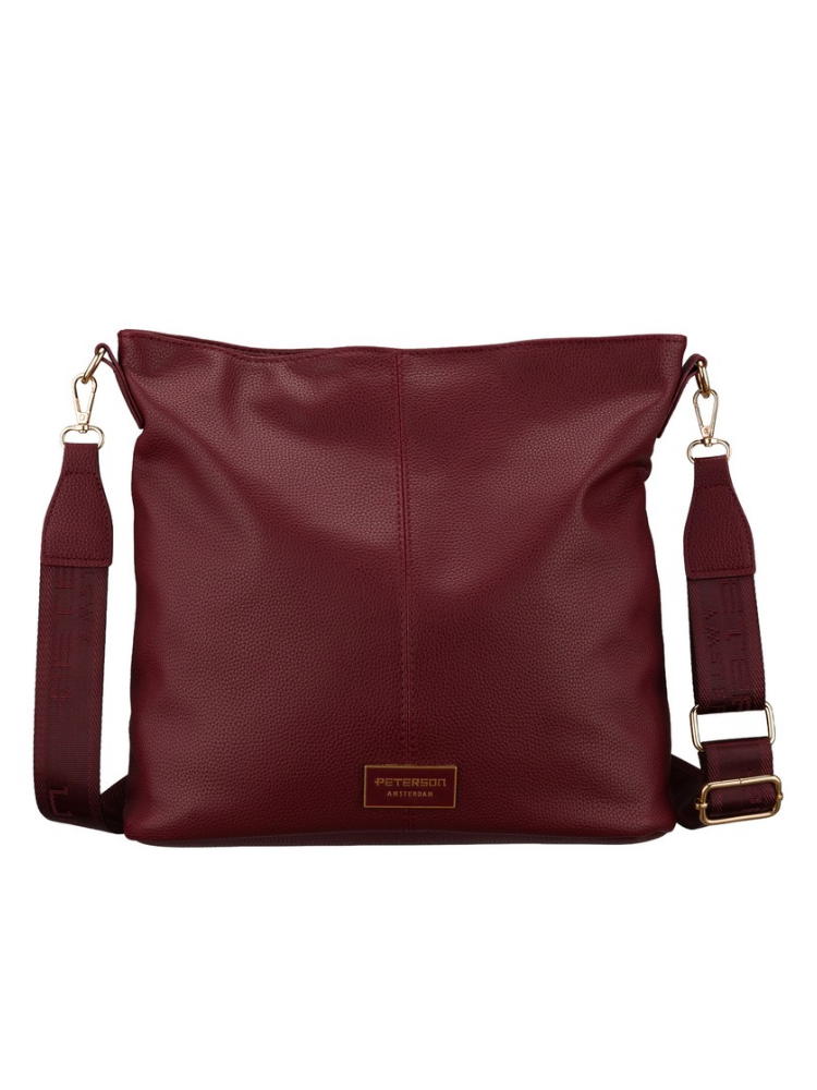 Veľká bordová crossbody Peterson s deleným vnútrom - elegantná a praktická