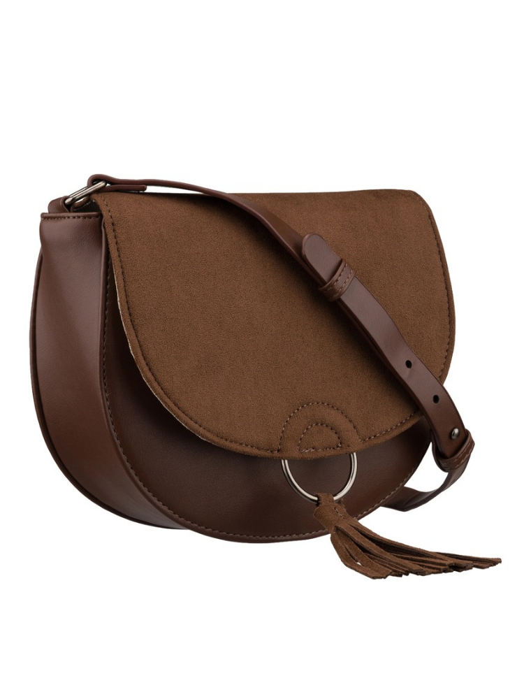 Čokoládová crossbody kabelka Peterson - malá a praktická